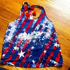 Womens red,white and blue tank.